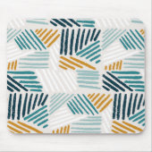 Moderne Abstracte Geometrische Kwast Patroon Muismat (Voorkant)