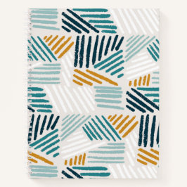Moderne Abstracte Geometrische Kwast Patroon Notitieboek