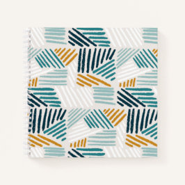 Moderne Abstracte Geometrische Kwast Patroon Notitieboek