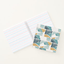 Moderne Abstracte Geometrische Kwast Patroon Notitieboek