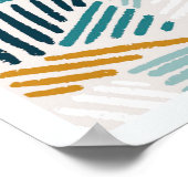 Moderne Abstracte Geometrische Kwast Patroon Poster (Hoek)