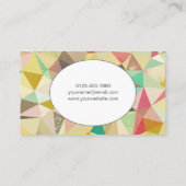 Moderne Abstracte geometrische lak Visitekaartje (Achterkant)