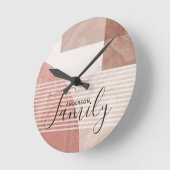 Moderne Abstracte Geometrische Marmer Aangepaste f Ronde Klok (Hoek)