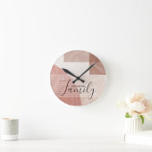 Moderne Abstracte Geometrische Marmer Aangepaste f Ronde Klok (Huis)