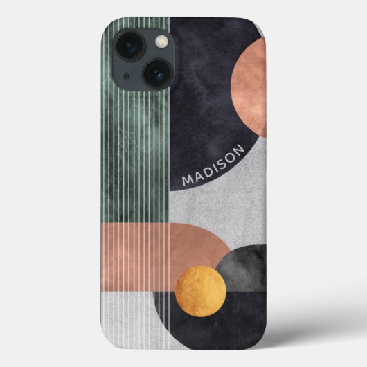 Moderne Abstracte geometrische marmer Aangepaste n Case-Mate iPhone Case (Achterkant)