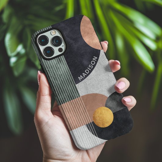 Moderne Abstracte geometrische marmer Aangepaste n Case-Mate iPhone Case