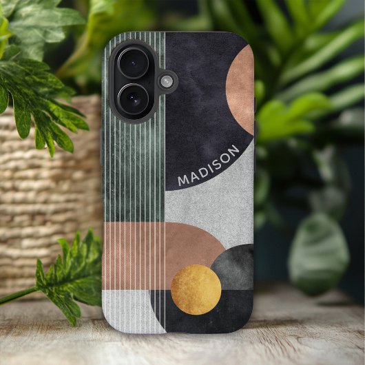 Moderne Abstracte geometrische marmer Aangepaste n Case-Mate iPhone Case