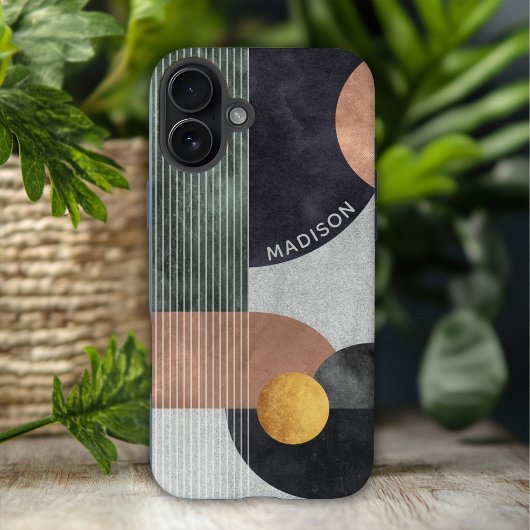 Moderne Abstracte geometrische marmer Aangepaste n Case-Mate iPhone Case
