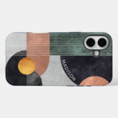 Moderne Abstracte geometrische marmer Aangepaste n Case-Mate iPhone Case (Achterkant (horizontaal))