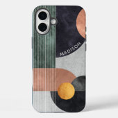 Moderne Abstracte geometrische marmer Aangepaste n Case-Mate iPhone Case (Achterkant)