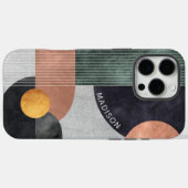 Moderne Abstracte geometrische marmer Aangepaste n Case-Mate iPhone Case (Achterkant (horizontaal))