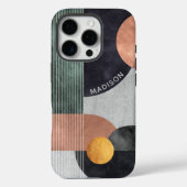 Moderne Abstracte Geometrische Marmeren Aangepaste Case-Mate iPhone Case (Achterkant)