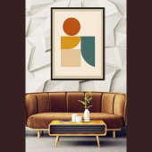 Moderne Abstracte geometrische minimalist Poster