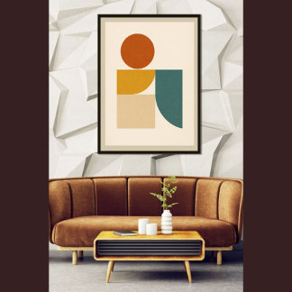 Moderne Abstracte geometrische minimalist Poster