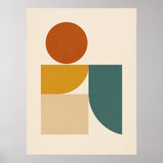 Moderne Abstracte geometrische minimalist Poster (Voorkant)