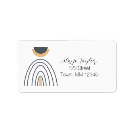 Moderne Abstracte geometrische minimalistische adr Etiket