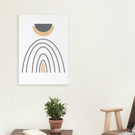 Moderne Abstracte geometrische minimalistische can Canvas Afdruk