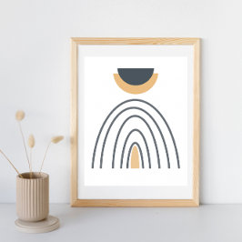 Moderne Abstracte geometrische minimalistische Pos Poster