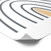 Moderne Abstracte geometrische minimalistische Pos Poster (Hoek)