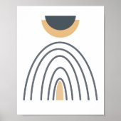 Moderne Abstracte geometrische minimalistische Pos Poster (Voorkant)