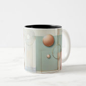 Moderne Abstracte geometrische Mok met pastelontwe (Voorkant rechts)