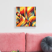 Moderne Abstracte geometrische muurkunst - gedurfd Canvas Afdruk (Insitu (Woonkamer))