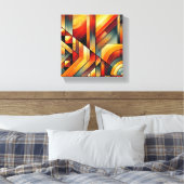 Moderne Abstracte geometrische muurkunst - gedurfd Canvas Afdruk (Insitu (Slaapkamer))