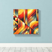 Moderne Abstracte geometrische muurkunst - gedurfd Canvas Afdruk (Insitu (Houten vloer))