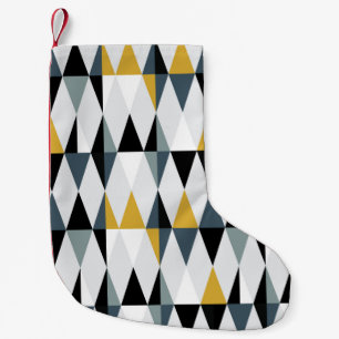 Moderne abstracte geometrische naadloze patronen m kleine kerstsok