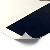 Moderne Abstracte Geometrische Navy en Wit Poster (Hoek)