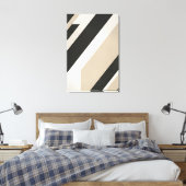 Moderne Abstracte Geometrische Neutrale Lagen Canvas Afdruk (Insitu (Slaapkamer))