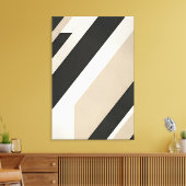 Moderne Abstracte Geometrische Neutrale Lagen Canvas Afdruk (Insitu (Woonkamer))