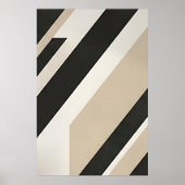 Moderne Abstracte Geometrische Neutrale Lagen Poster (Voorkant)
