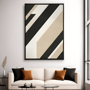 Moderne Abstracte Geometrische Neutrale Lagen Poster