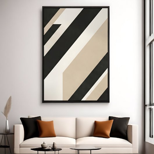 Moderne Abstracte Geometrische Neutrale Lagen Poster