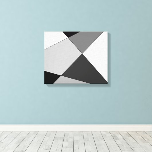 Moderne Abstracte geometrische Nordic Design Art Canvas Afdruk (Insitu (Houten vloer))