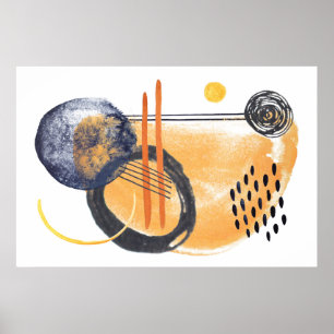 Moderne Abstracte geometrische ontwerpvormen lijne Poster