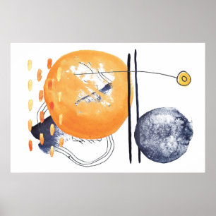 Moderne Abstracte geometrische ontwerpvormen lijne Poster