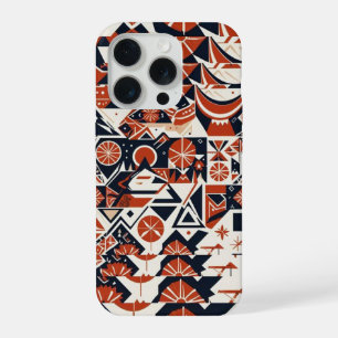Moderne abstracte geometrische oppervlak ontwerp 1 iPhone 15 pro case