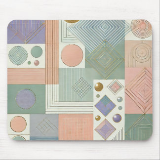 Moderne Abstracte geometrische pastel Muismat - El