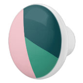 Moderne abstracte geometrische pastelroze & groen keramische knop (Rechts)
