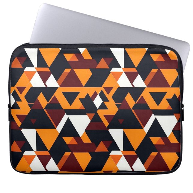 Moderne abstracte geometrische patroon 1-Laptop Mo Laptop Sleeve (Voorkant)