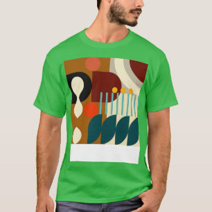 Moderne Abstracte geometrische patroon Bauhaus Doo T-shirt