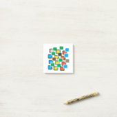 Moderne Abstracte Geometrische Patroon Post-it Not Post-it® Notes (Op bureau)