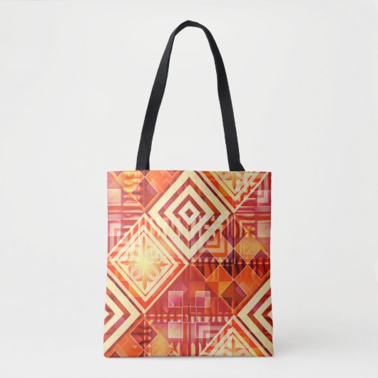 Moderne Abstracte geometrische patroonCanvas tas (Voorkant)
