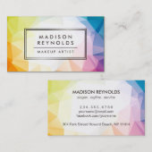 Moderne Abstracte geometrische patroonvormer kunst Visitekaartje (Voorkant / Achterkant)