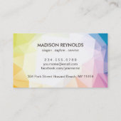 Moderne Abstracte geometrische patroonvormer kunst Visitekaartje (Achterkant)