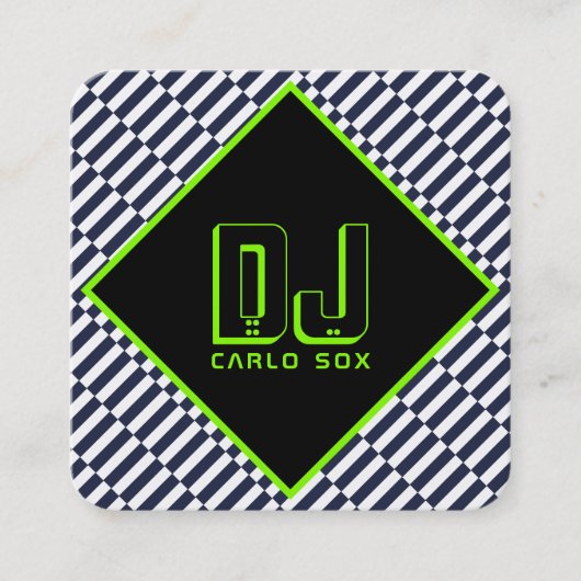 Moderne abstracte geometrische progressieve stijl vierkante visitekaartje (Voorkant)