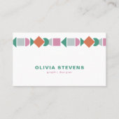 Moderne abstracte geometrische QR-code kleurrijk Visitekaartje (Voorkant)