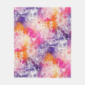 Moderne Abstracte Geometrische Rasterpatroon Fleece Deken (Voorkant)